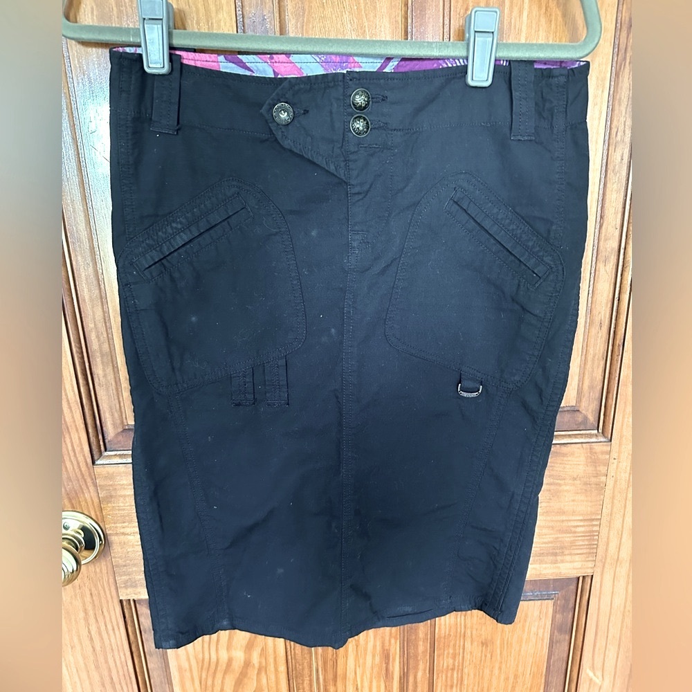 Diesel Black Cargo Skirt in Size 28